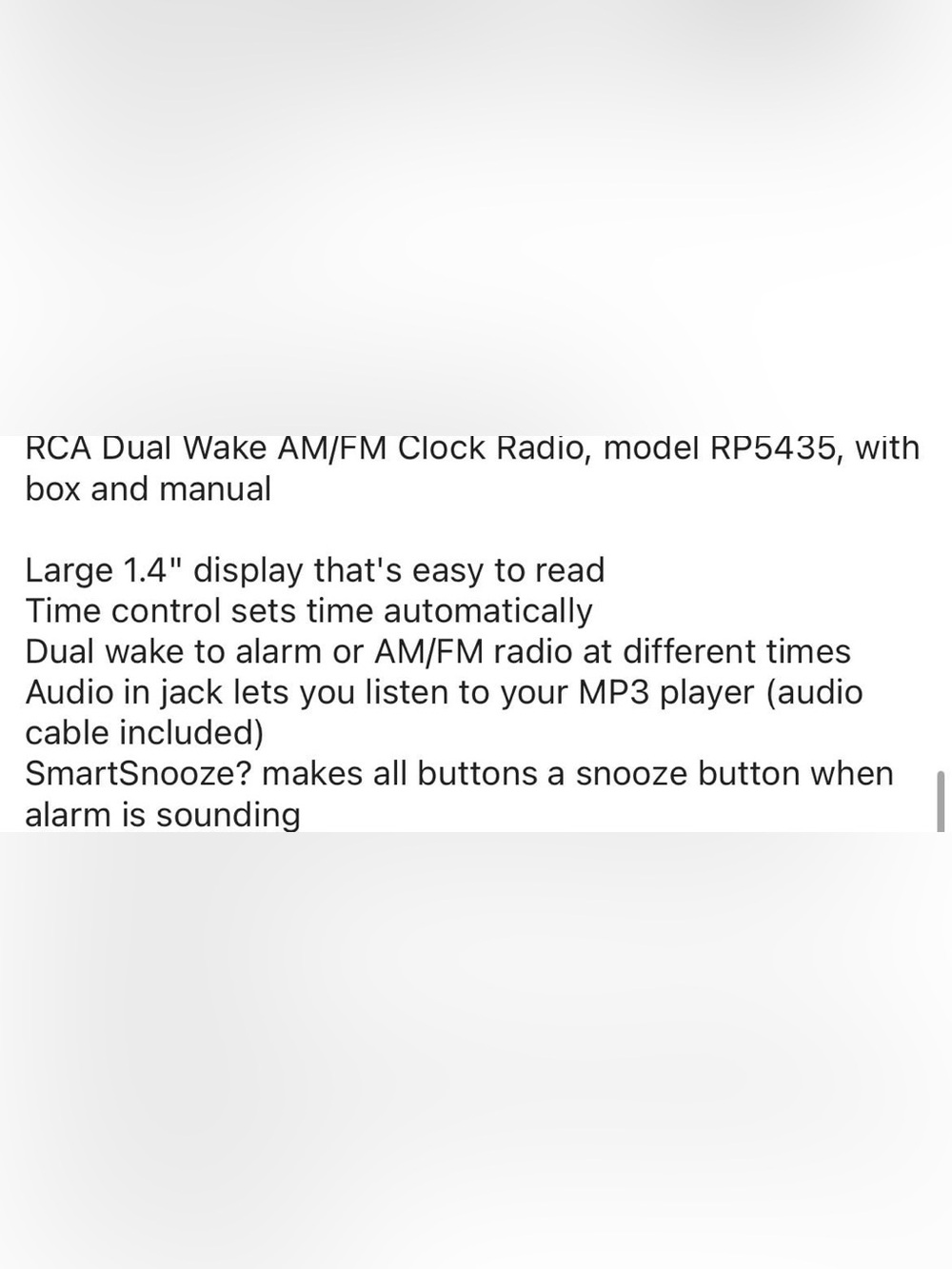 Preowned 2011 Refurbished RCA Digital Projection Alarm Clock Radio - Silver . - Picture 3 of 14